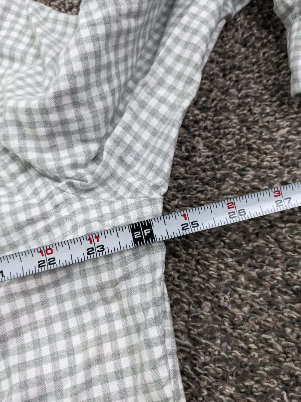Polo Ralph Lauren Shirt Oxford L/S Button Down Gingham Checked Gray Mens Large